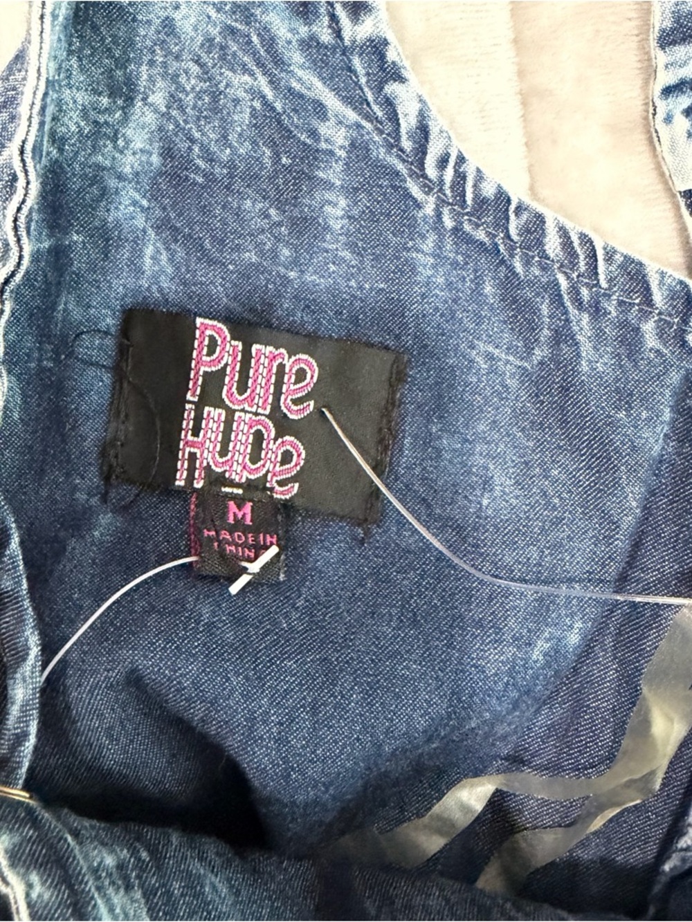 Washed Indigo Denim Tank Dress - Picture 3 of 3